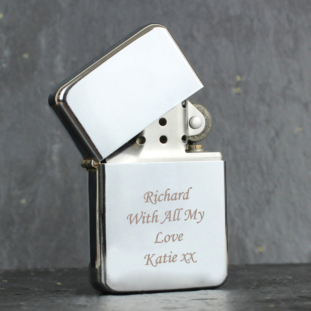 Personalised Engraved Silver Lighter | Keepsakes | Wedding Gift