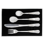 Personalised Teddy 4 Piece Embossed Cutlery Set for Christening