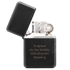 Personalised Engraved Black Lighter for Father's Day