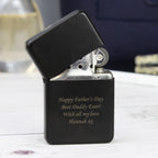 Personalised Engraved Black Lighter for Father's Day