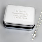 Personalised Box with Cross Necklace | Wedding Gift