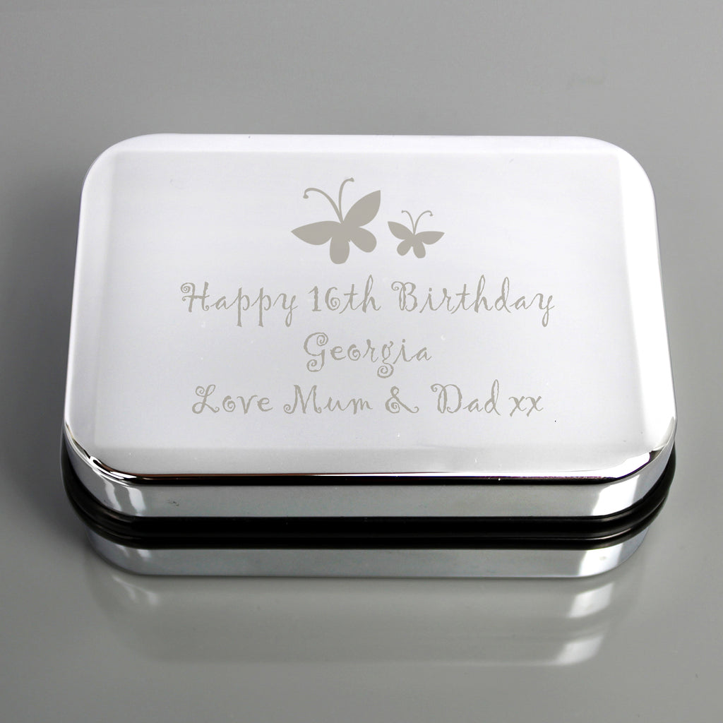 Personalised Butterfly Motif Necklace Gift Box | Wedding Gift