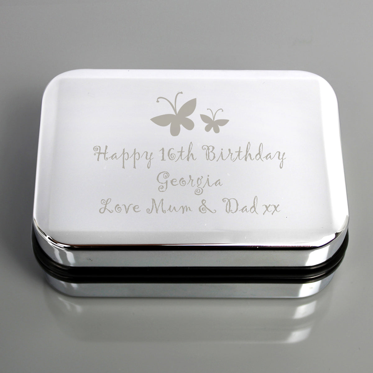 Personalised Butterfly Motif Necklace Gift Box | Wedding Gift