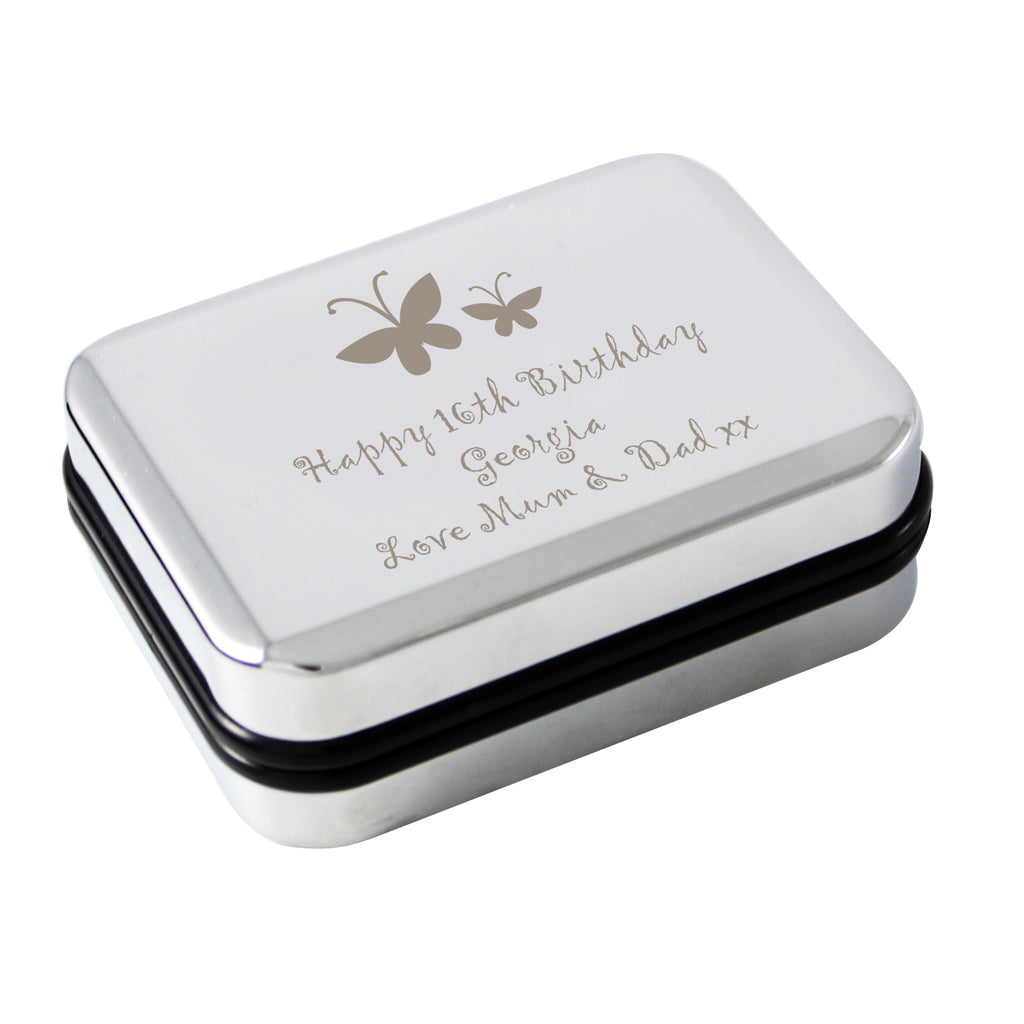 Personalised Butterfly Motif Necklace Gift Box | Wedding Gift