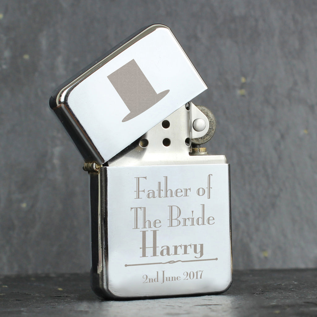 Personalised Decorative Wedding Father of the Bride Lighter for Wedding