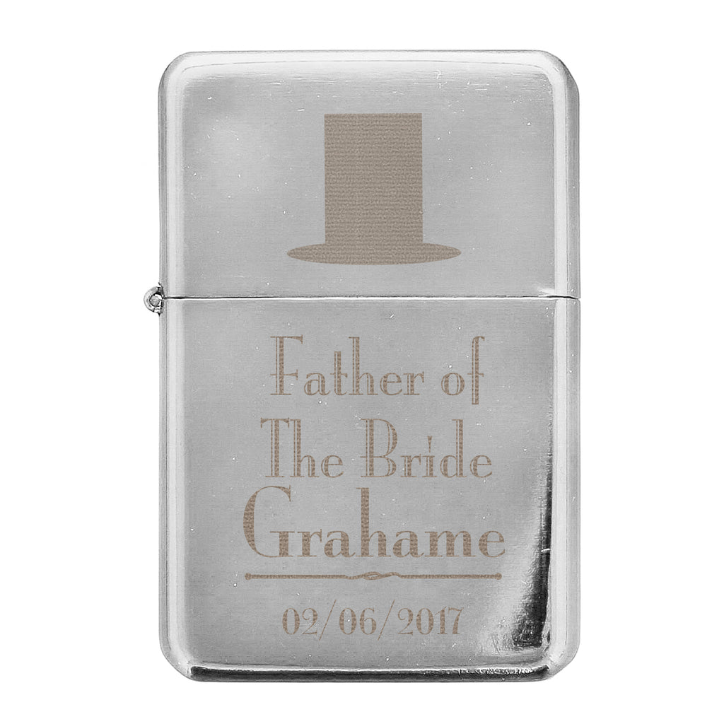 Personalised Decorative Wedding Father of the Bride Lighter for Wedding