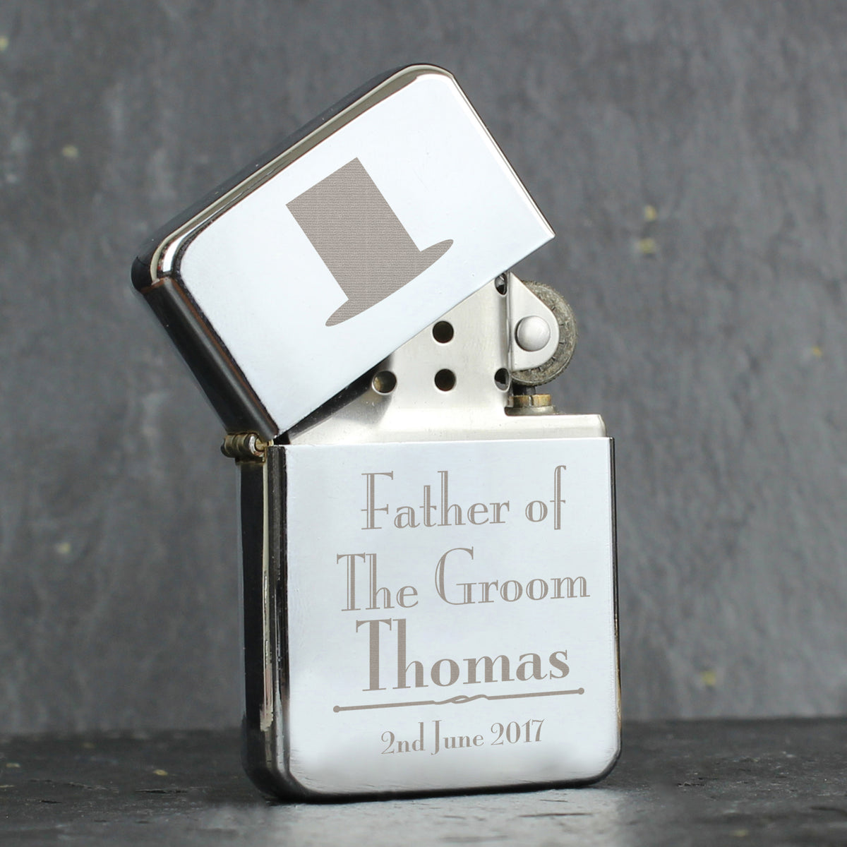Personalised Decorative Wedding Father of the Groom Lighter | Keepsakes | Wedding Gift