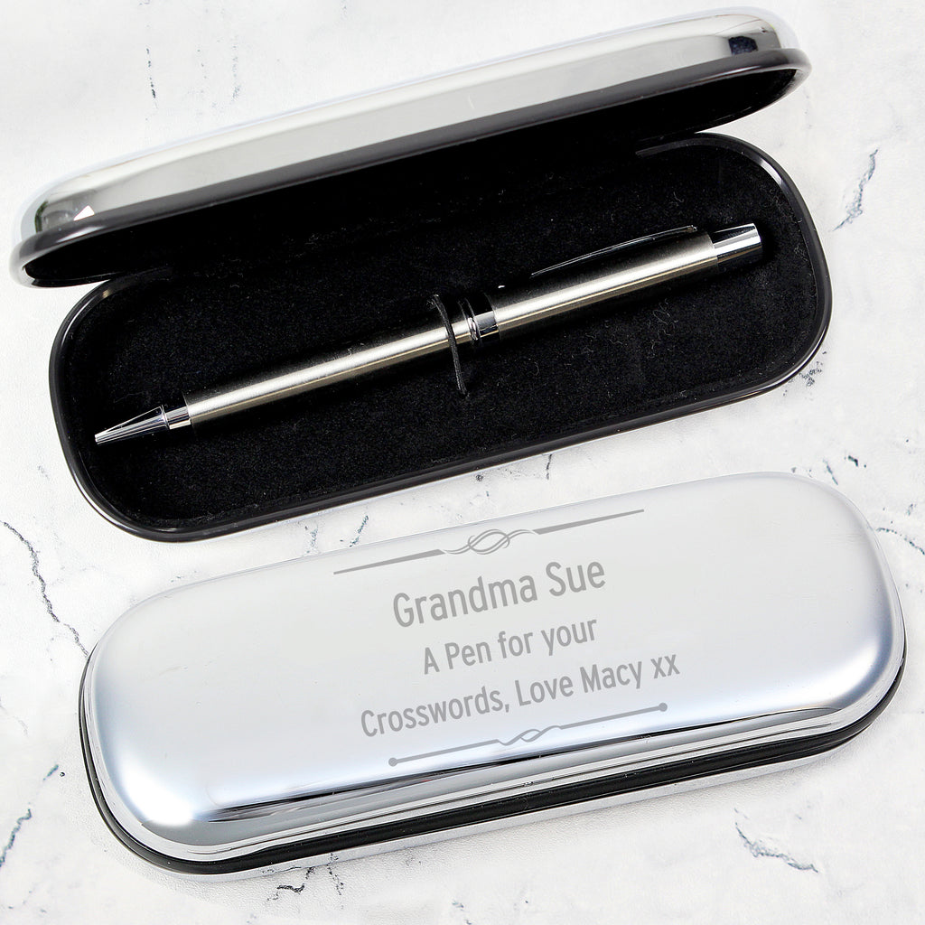 Personalised Scroll Pen and Box Set | Christmas Gift