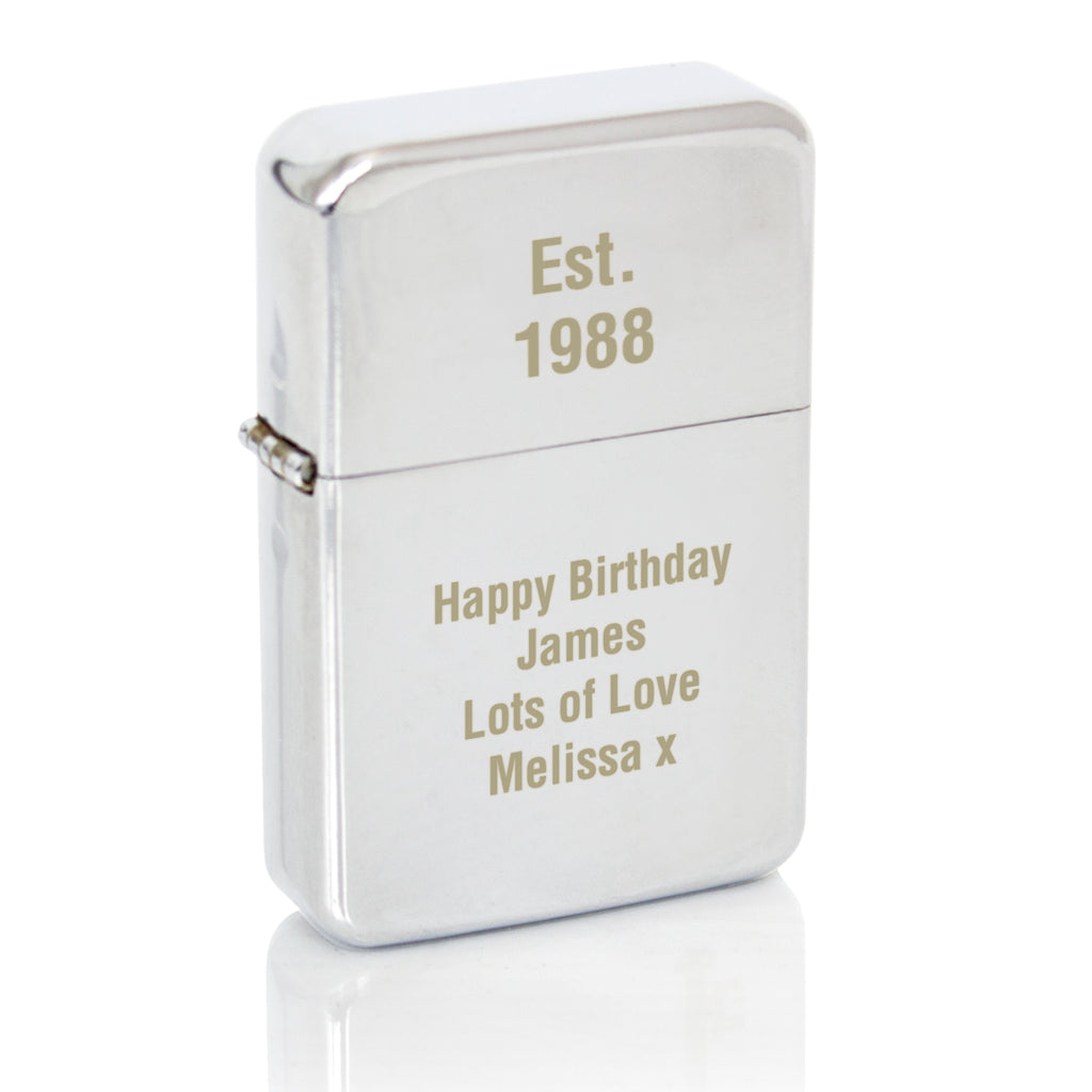 Personalised Silver Lighter for Wedding