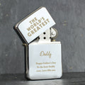 Personalised 'The World's Greatest' Silver Lighter | Gift for Him