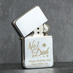 Personalised No.1 Dad Silver Lighter for Wedding