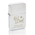 Personalised No.1 Dad Silver Lighter for Wedding