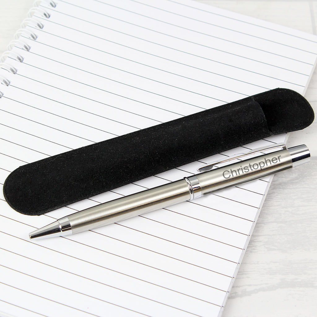 Personalised Classic Pen and Pouch Set | Stationery & Pens
