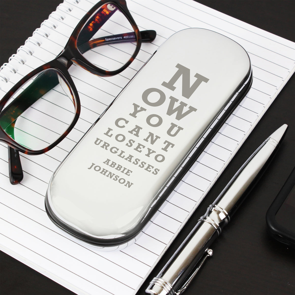 Personalised Eye Exam Glasses Case | Christmas Gift