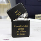 Personalised Black Lighter | Gift for Him