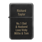 Personalised Black Lighter | Gift for Him