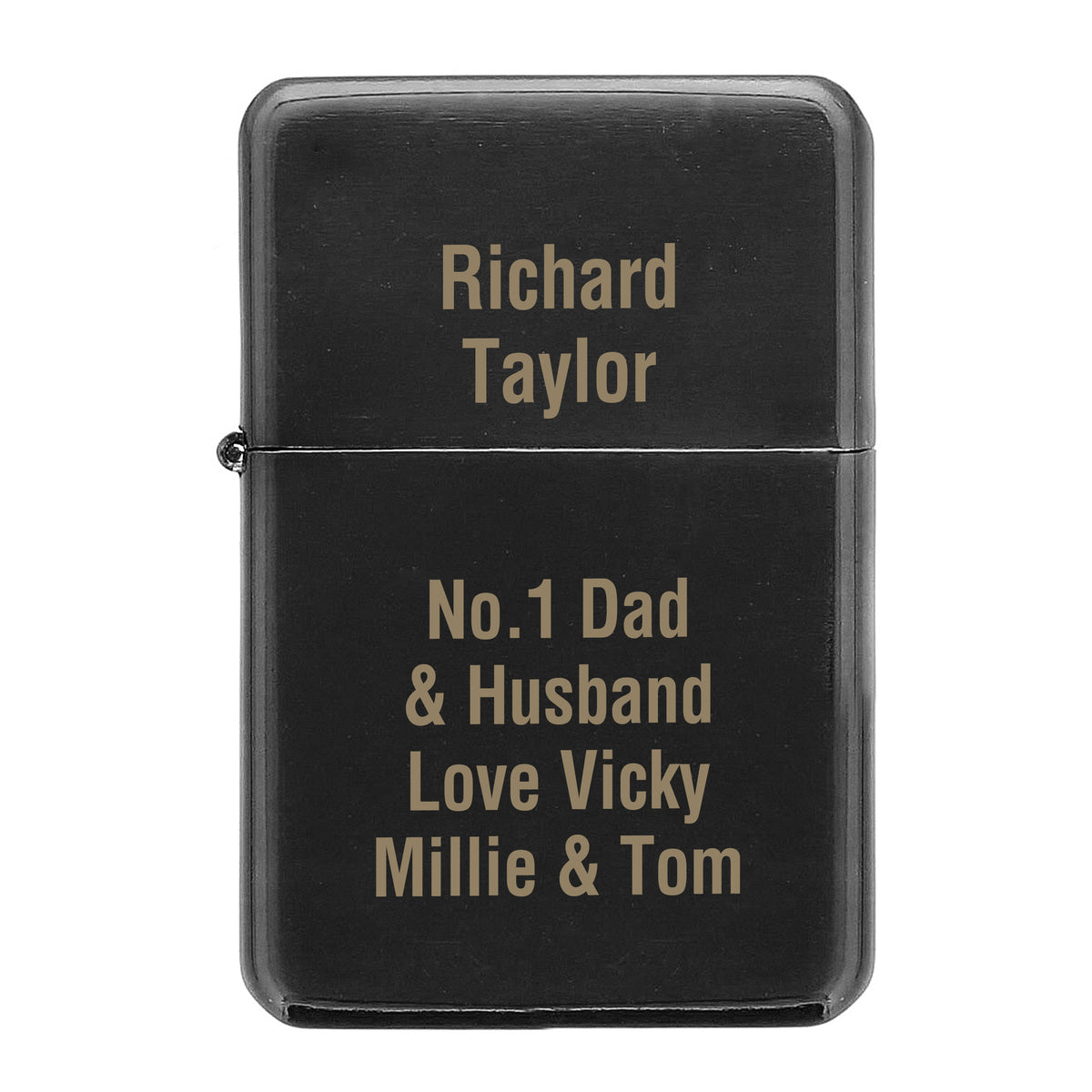Personalised Black Lighter | Gift for Him