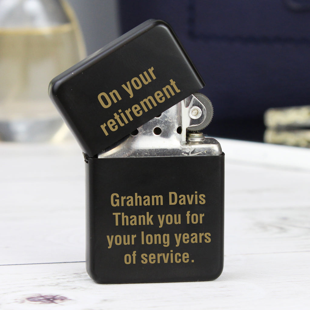 Personalised Black Lighter | Gift for Him