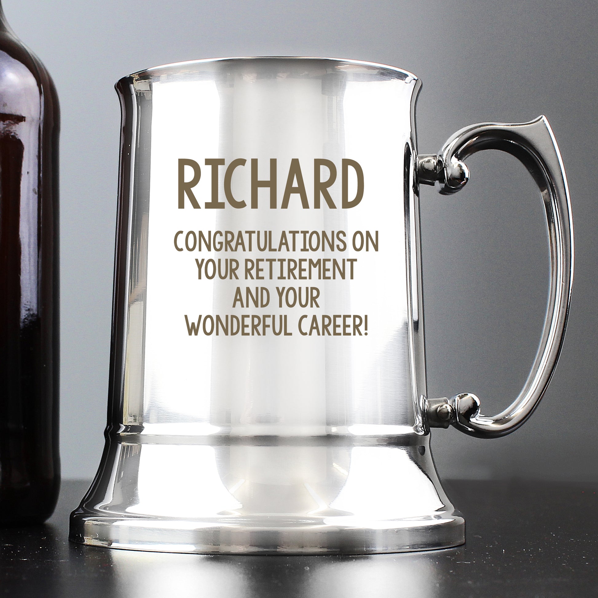 Personalised Free Text Stainless Steel Tankard - Inspired Creative Gifts