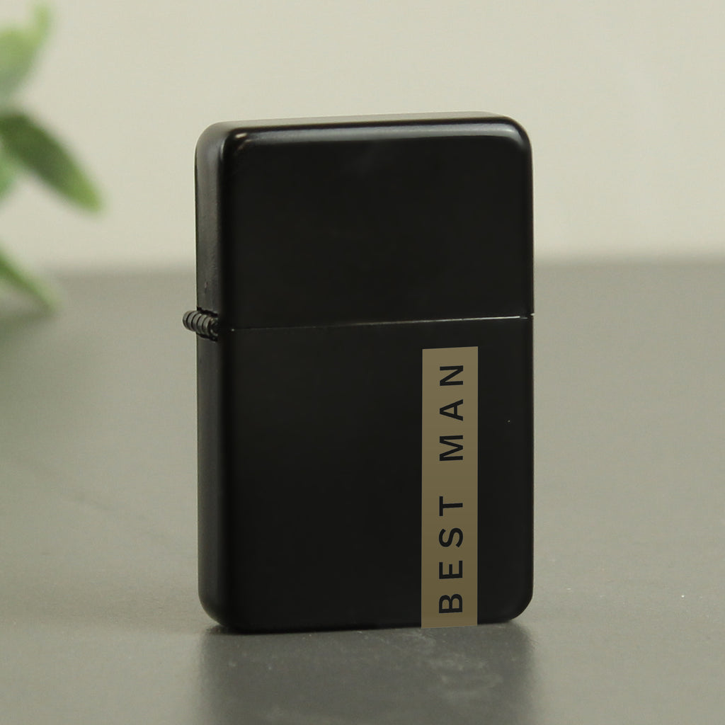 Personalised Name Only Black Lighter | Gift for Him