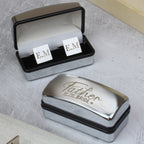 Personalised Father of the Bride Wedding Cufflinks and Box Set for Wedding