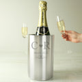 Personalised Monogram Stainless Steel Wine Cooler for Wedding