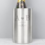 Personalised Monogram Stainless Steel Wine Cooler for Wedding