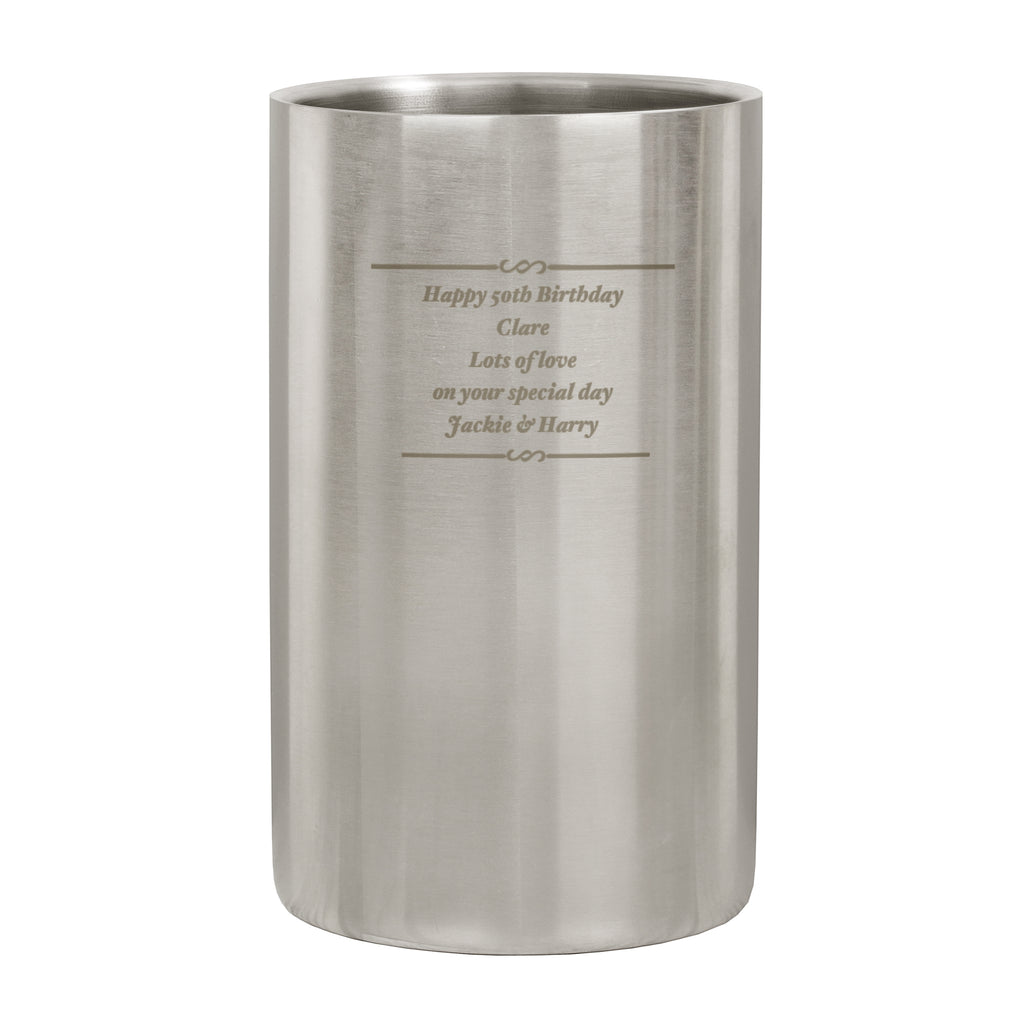 Personalised Any Message Wine Cooler - Wine Cooler - Inspired Creative Gifts