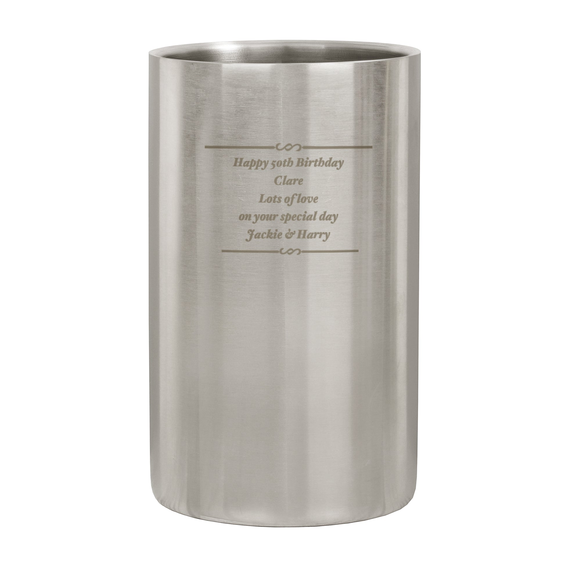 Personalised Any Message Wine Cooler - Wine Cooler - Inspired Creative Gifts