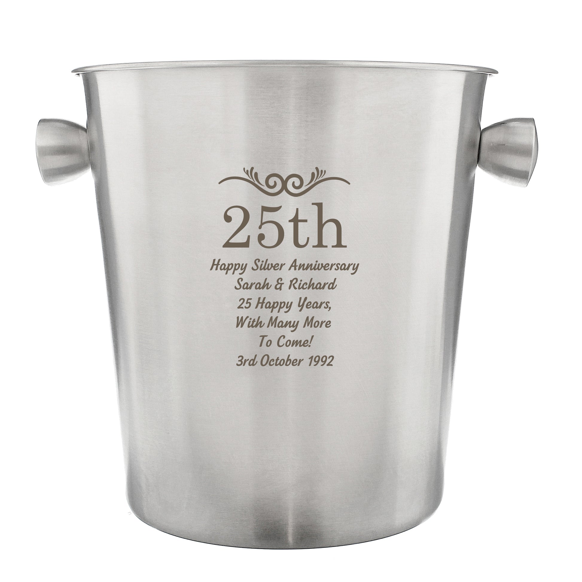 Personalised Number Frame Stainless Steel Ice Bucket - Ice Bucket - Inspired Creative Gifts