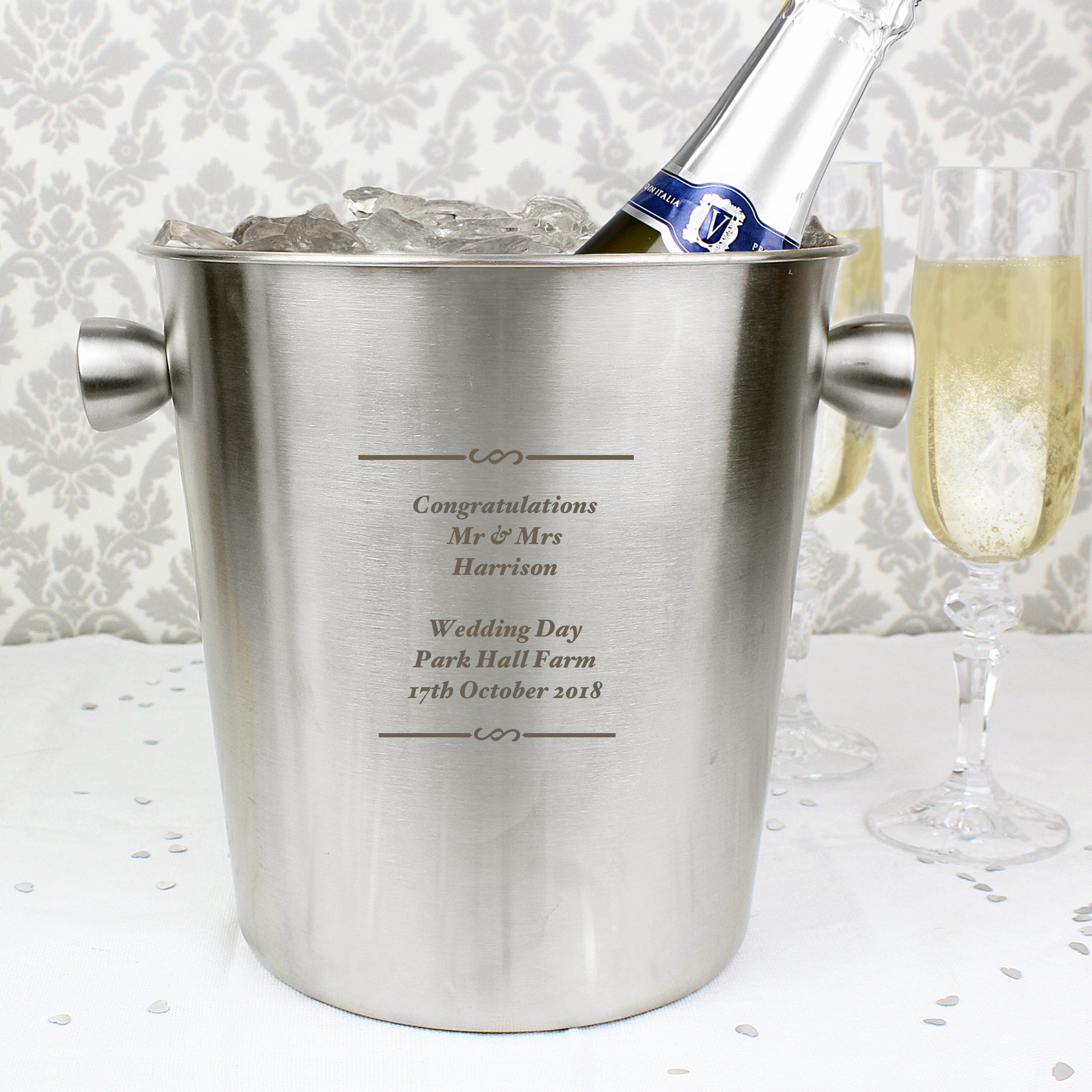 Personalised Any Message Stainless Steel Ice Bucket - Ice Bucket - Inspired Creative Gifts