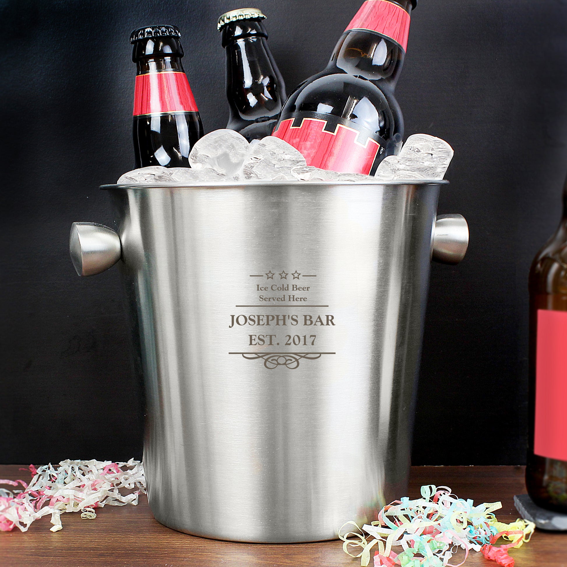 Personalised Decorative Stainless Steel Ice Bucket - Ice Bucket - Inspired Creative Gifts