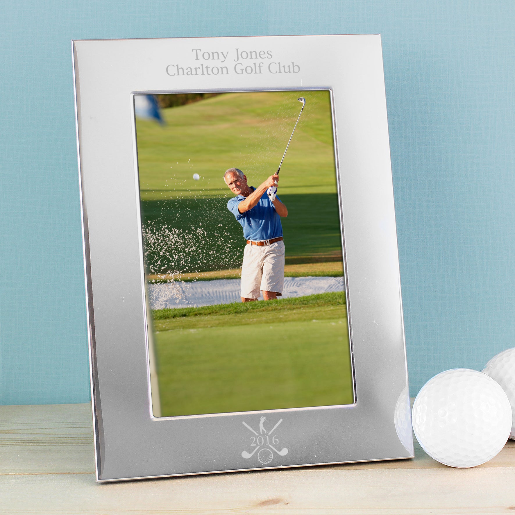 Personalised Golf 6x4 Silver Photo Frame - Inspired Creative Gifts