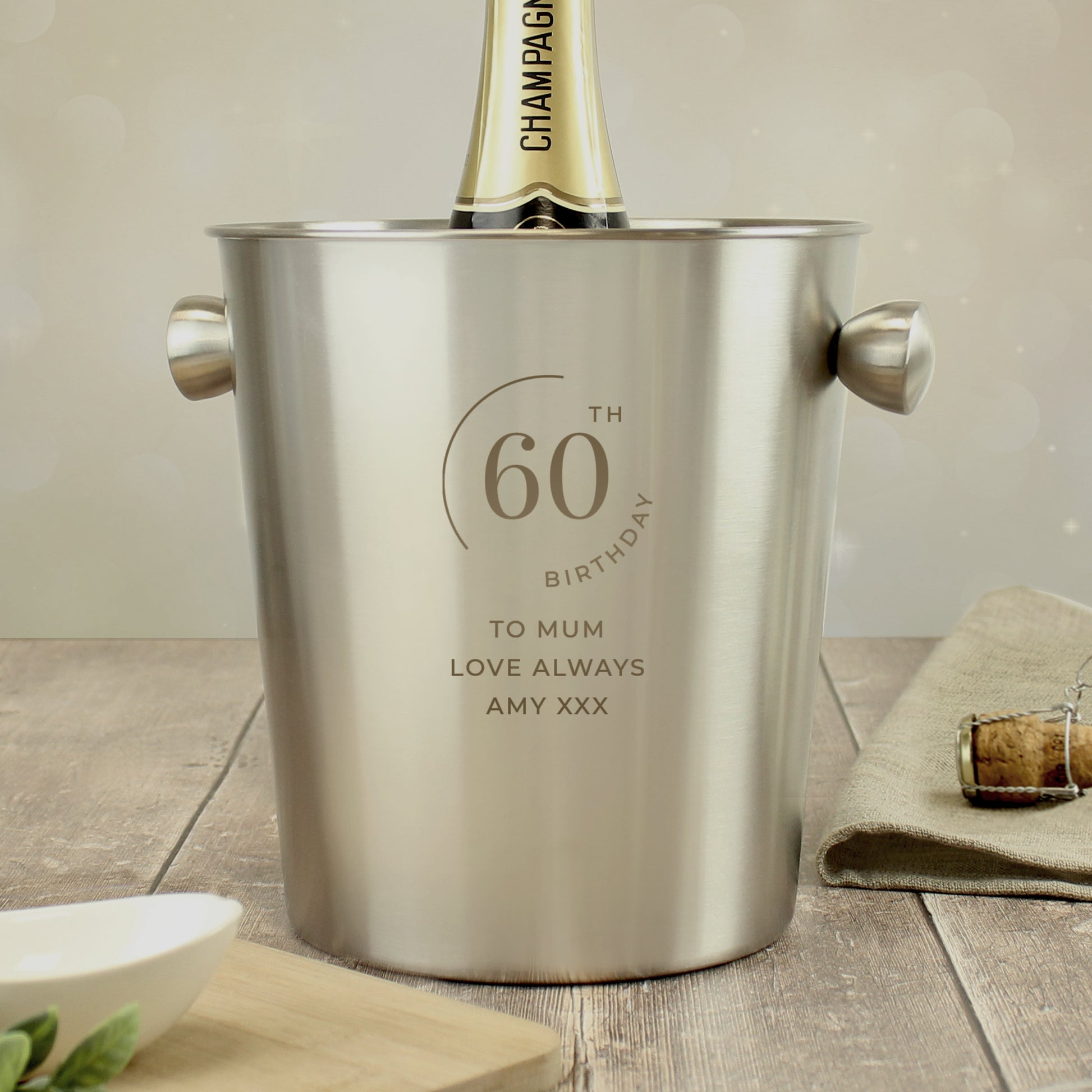 Personalised Date Stainless Steel Ice Bucket - Glasses & Barware - Inspired Creative Gifts