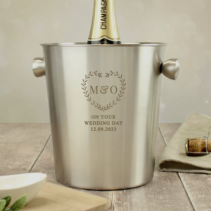 Personalised Botanical Stainless Steel Ice Bucket - Inspired Creative Gifts