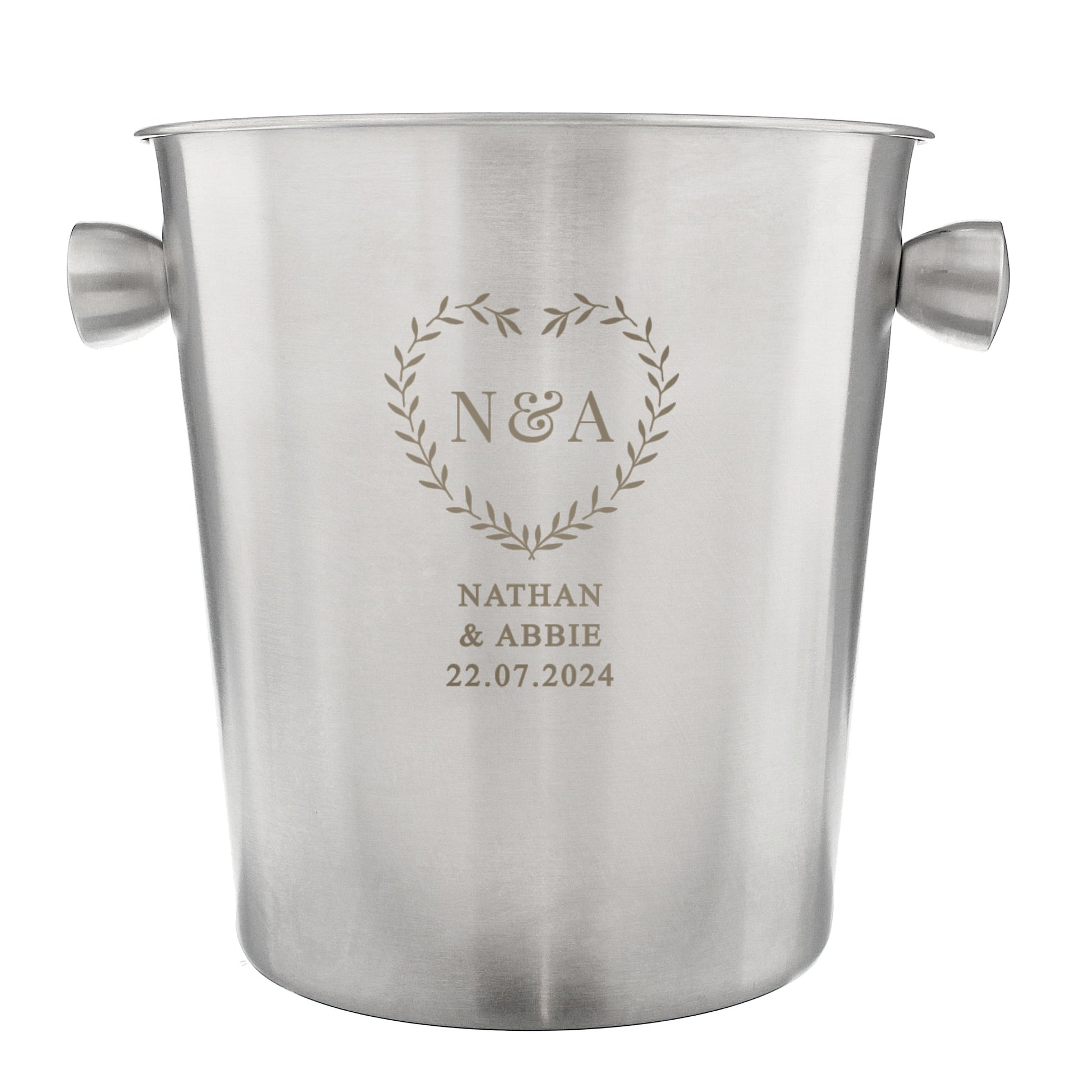 Personalised Botanical Stainless Steel Ice Bucket - Inspired Creative Gifts