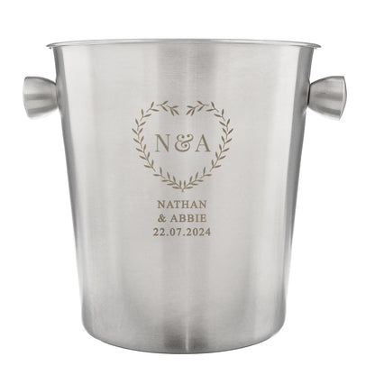 Personalised Botanical Stainless Steel Ice Bucket - Inspired Creative Gifts