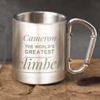 Personalised 'Any Message' Stainless Steel Mug | Christmas Gift