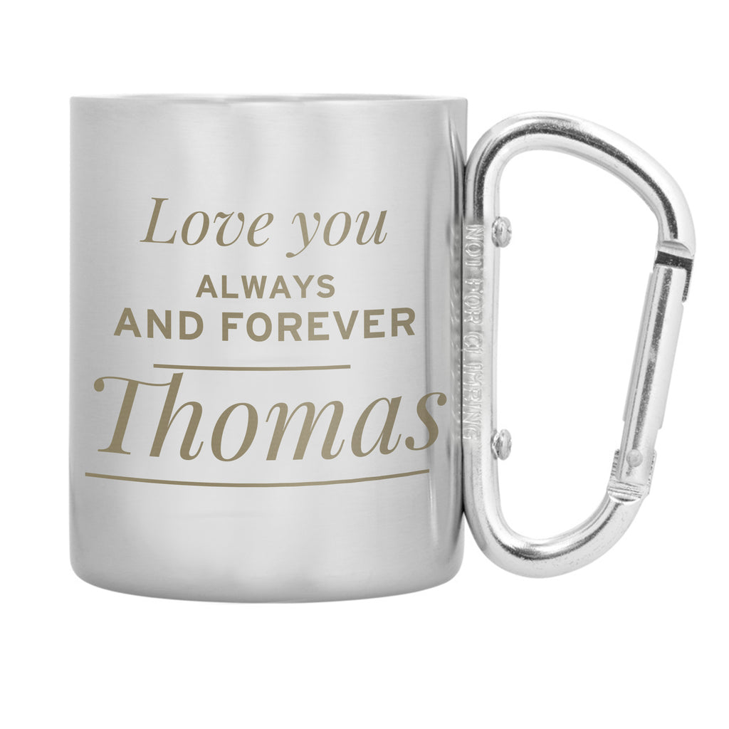 Personalised 'Any Message' Stainless Steel Mug | Christmas Gift