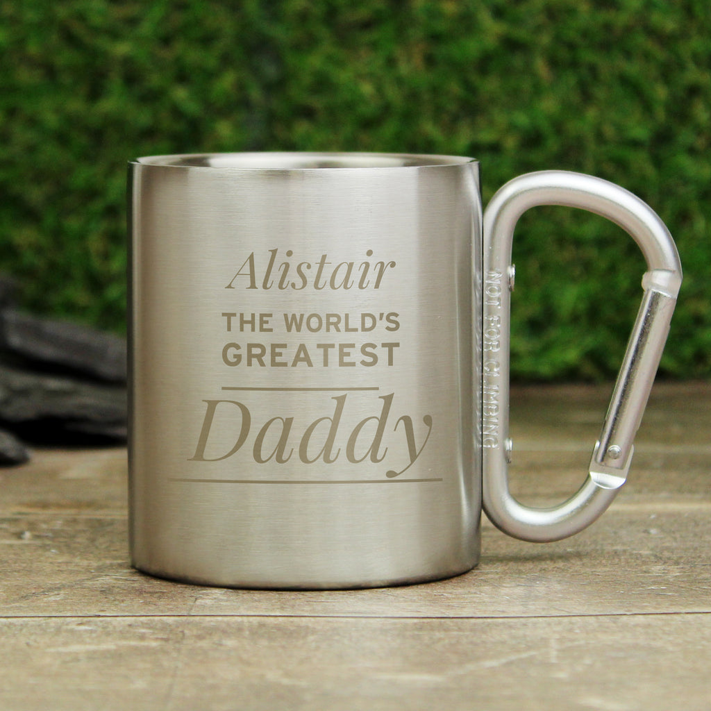 Personalised 'Any Message' Stainless Steel Mug | Christmas Gift