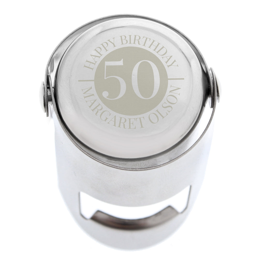 Personalised Big Number Bottle Stopper - Wine Stopper - Inspired Creative Gifts