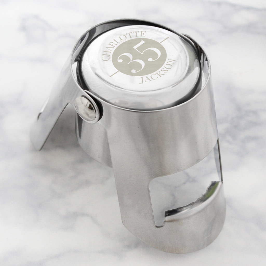 Personalised Big Number Bottle Stopper - Wine Stopper - Inspired Creative Gifts