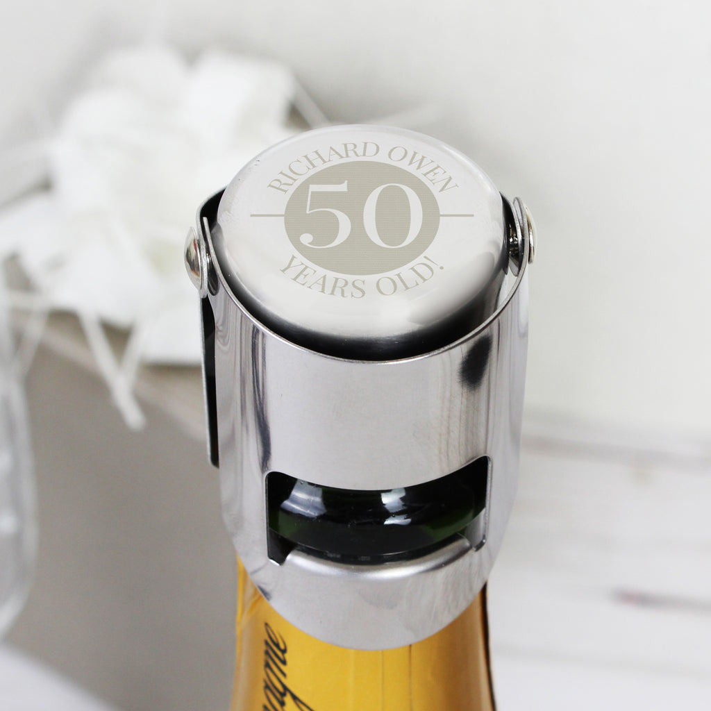 Personalised Big Number Bottle Stopper - Wine Stopper - Inspired Creative Gifts