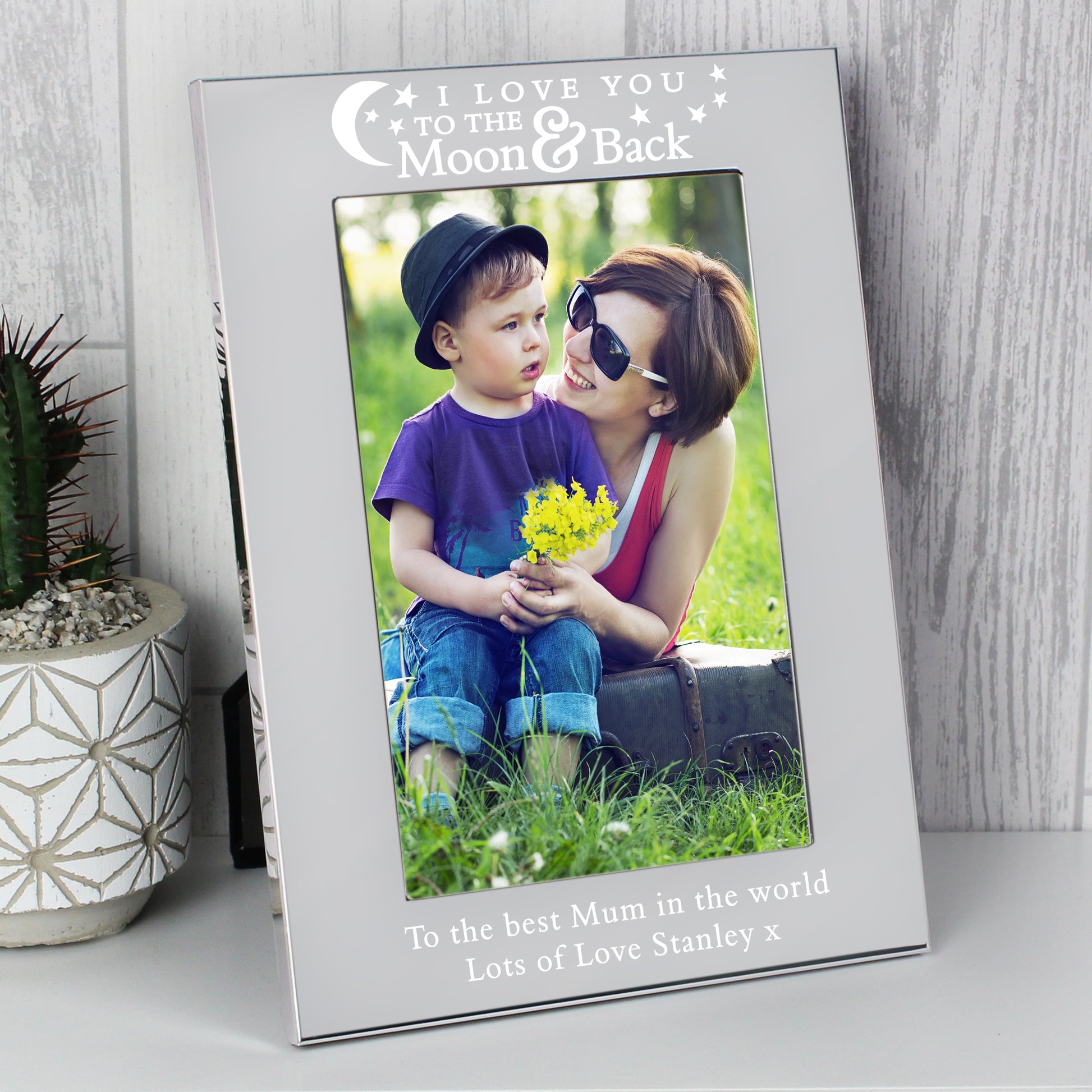 Personalised To the Moon and Back... 6x4 Silver Photo Frame - Inspired Creative Gifts