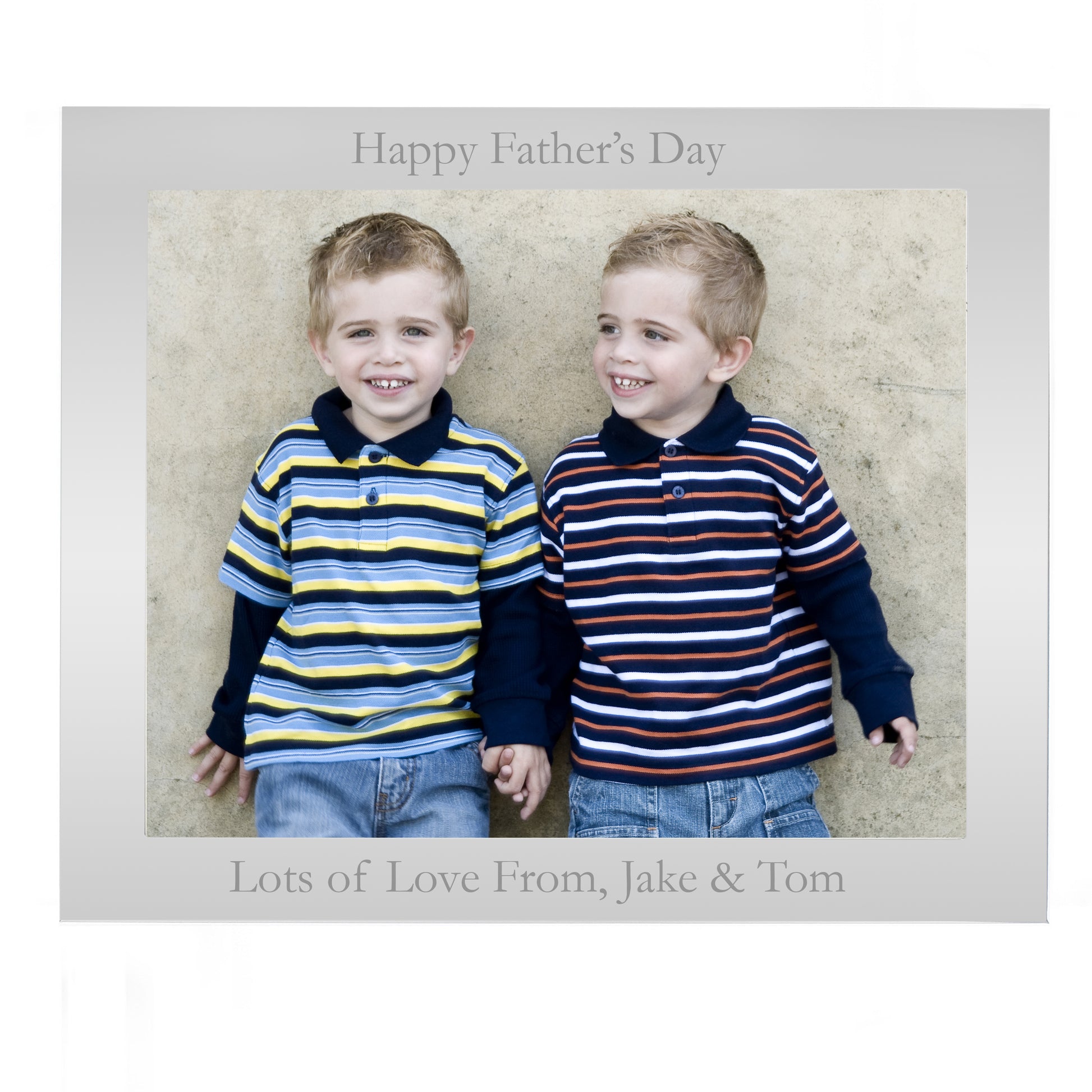Personalised 10x8 Landscape Silver Photo Frame - Inspired Creative Gifts