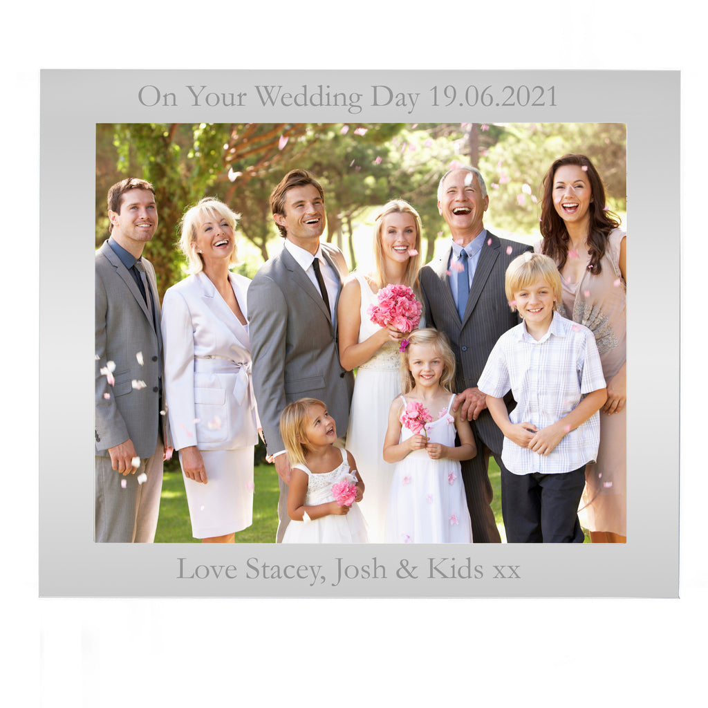 Personalised 10x8 Landscape Silver Photo Frame - Picture Frame - Inspired Creative Gifts