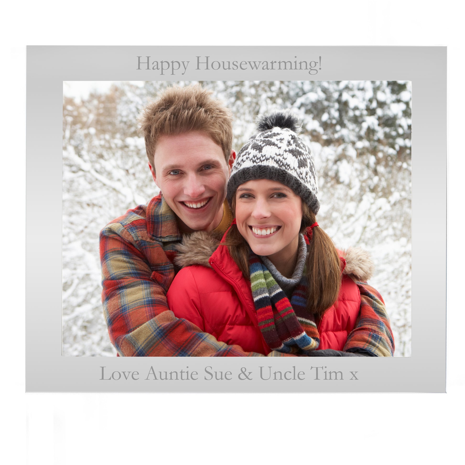 Personalised 10x8 Landscape Silver Photo Frame - Inspired Creative Gifts