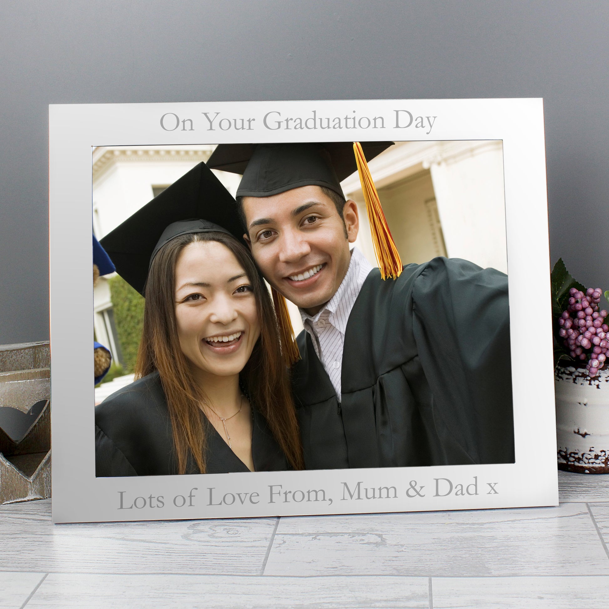 Personalised 10x8 Landscape Silver Photo Frame - Inspired Creative Gifts