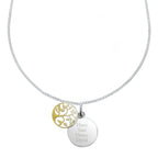 Personalised Sterling Silver & 9ct Gold Family Tree Of Life Necklace | Inspired Creative Gifts | UK Supplier