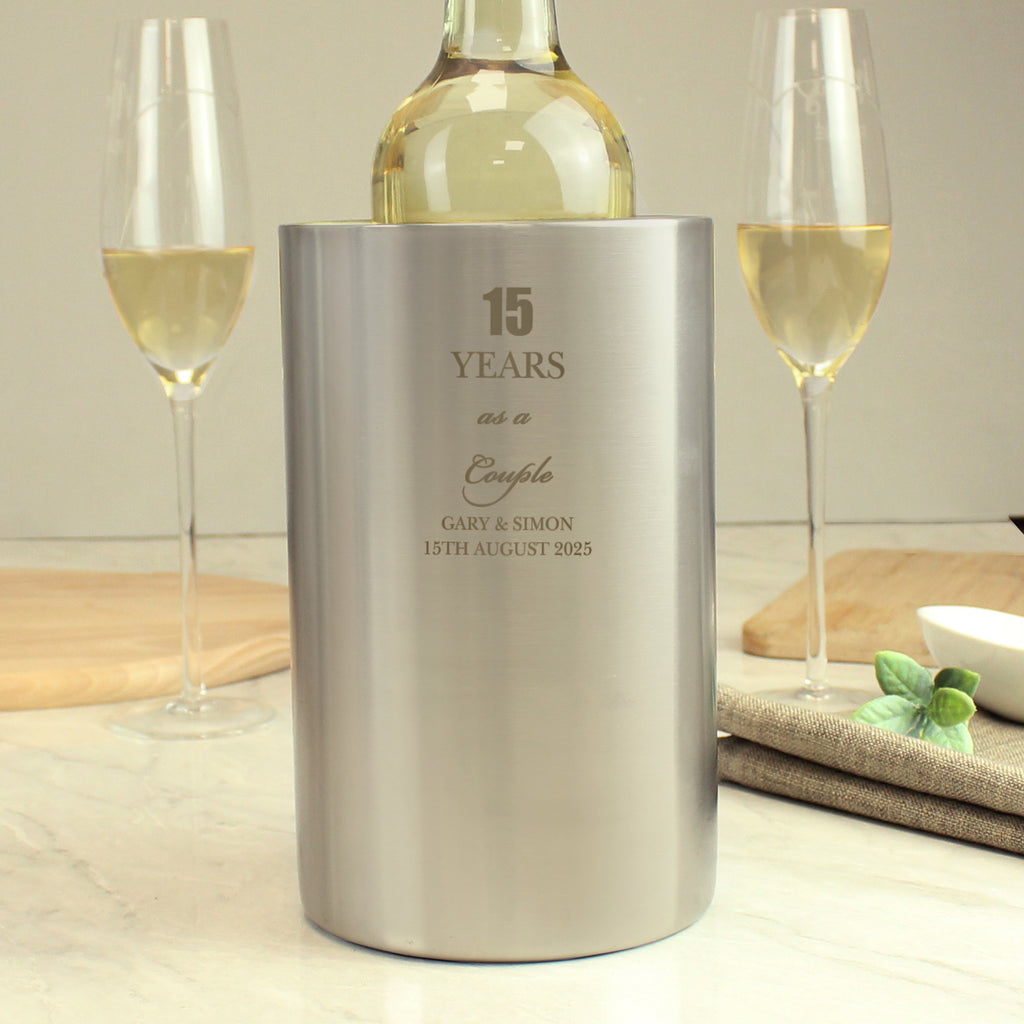 Personalised Anniversary Wine Cooler - Wine Cooler - Inspired Creative Gifts